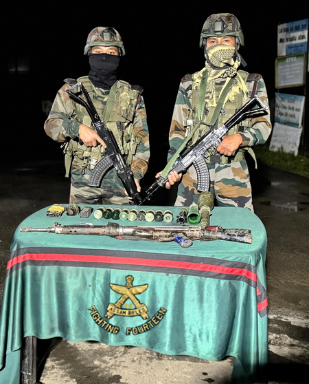 Assam Rifles recovers large cache of arms and ammunition in Mizoram
