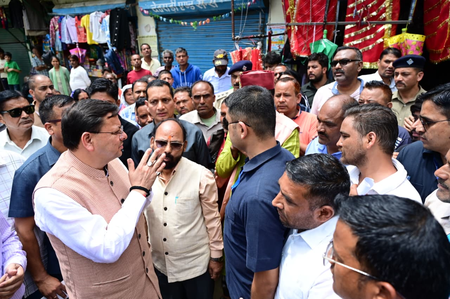 Chamoli cloudburst: CM Dhami visits disaster-hit areas; people express distress