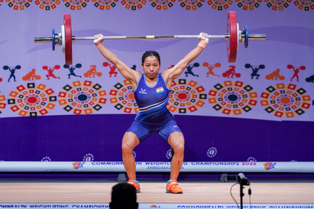 Chanu credits hard work, coaches after gold at Commonwealth Weightlifting C'ships