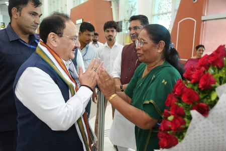 Scuffle at Jabalpur BJP office after RS MP Sumitra Valmiki denied entry for JP Nadda's meeting