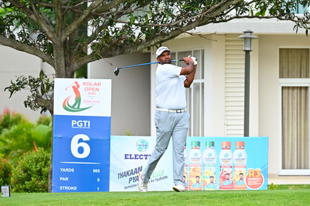 Golf: Udayan Mane seizes clubhouse lead with course record 67 on rain-affected second day