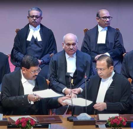 CJI Gavai administers oath of office to two newly appointed SC judges