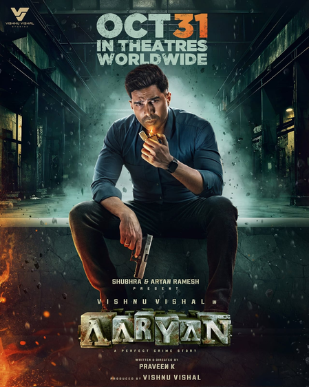 Vishnu Vishal’s crime thriller Aaryan to hit screens on October 31