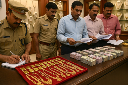 Kerala: Thrissur jewellery raids unearth Rs 100 crore sales suppression, 36 kg of gold seized Kerala: Thrissur jewellery raids unearth Rs 100 crore sales suppression, 36 kg of gold seized