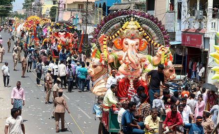 Traffic diversions in Puducherry tomorrow for Ganesh idol immersion procession