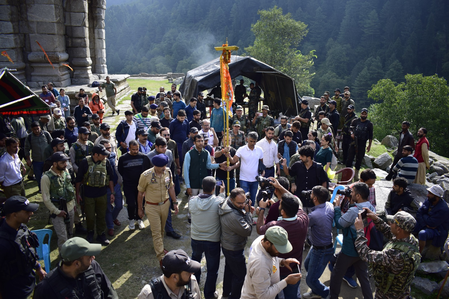Annual Gangabal Yatra commences from Naranag in J&K's Ganderbal