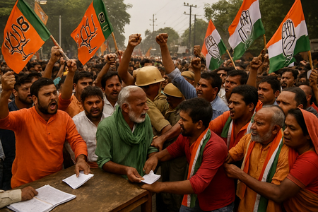 Bihar: BJP-Congress workers clash in Begusarai over PM Modi’s mother comments