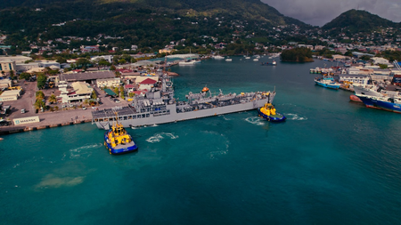 Seychelles accords grand welcome to Indian Navy's Training Squadron ships Seychelles accords grand welcome to Indian Navy's Training Squadron ships
