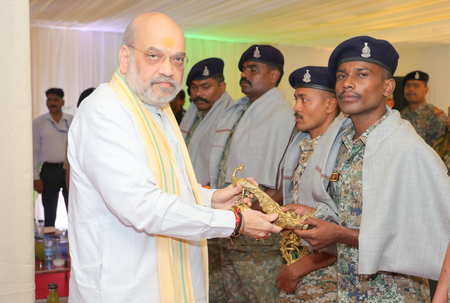 Amit Shah felicitates ‘Op Black Forest’ heroes, reiterates resolve for Naxal-free nation 