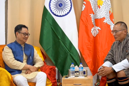 Royal Bhutan Temple in Bihar's Rajgir formally consecrated; Union Minister Kiren Rijiju expresses gratitude to PM Tobgay