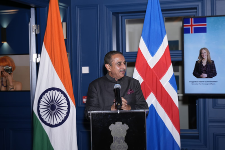 Minister Kirti Vardhan addresses reception of 2nd India-Nordic Track 1.5 Dialogue in Iceland Minister Kirti Vardhan addresses reception of 2nd India-Nordic Track 1.5 Dialogue in Iceland