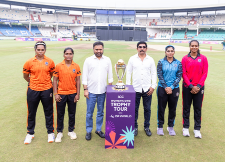 Andhra Cricket Association hails arrival of Women’s World Cup trophy in Visakhapatnam Andhra Cricket Association hails arrival of Women’s World Cup trophy in Visakhapatnam