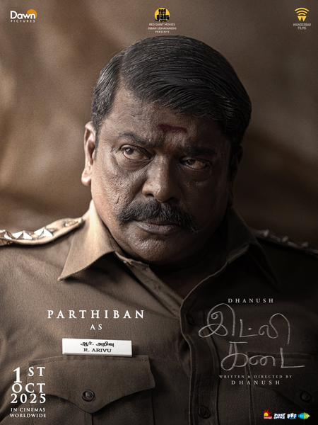 Parthiepan plays a cop called Arivu in Dhanush’s ‘Idly Kadai’