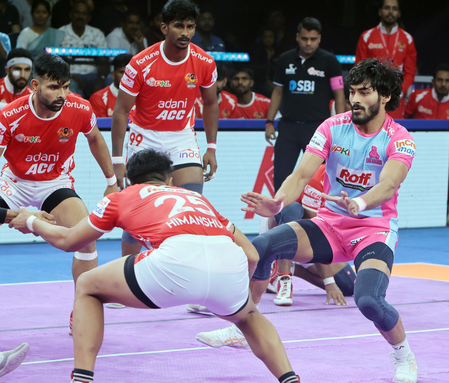 PKL 12: Redemption for Jaipur Pink Panthers after Nitin Kumar clinch golden raid victory PKL 12: Redemption for Jaipur Pink Panthers after Nitin Kumar clinch golden raid victory