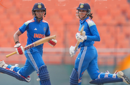 1st ODI: Fifties by Smriti, Pratika, and Harleen propel India to 281/7 against Australia 1st ODI: Fifties by Smriti, Pratika, and Harleen propel India to 281/7 against Australia