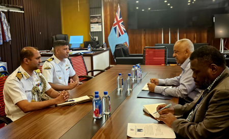 India and Fiji discuss maritime security collaboration as INS Kadmatt makes port call at Suva India and Fiji discuss maritime security collaboration as INS Kadmatt makes port call at Suva