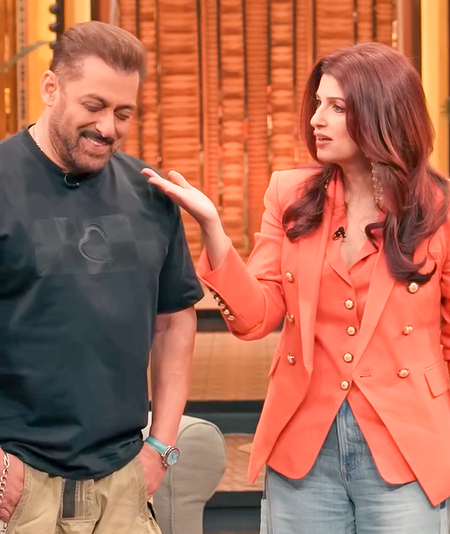 Salman Khan takes a dig at his own acting skills on "Two Much With Kajol and Twinkle"