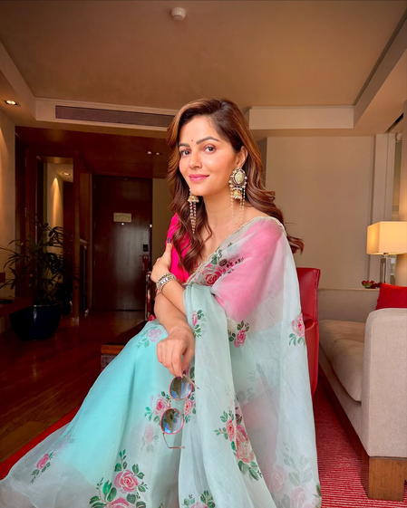 Rubina Dilaik redefines saree glamour with her effortless style statement
