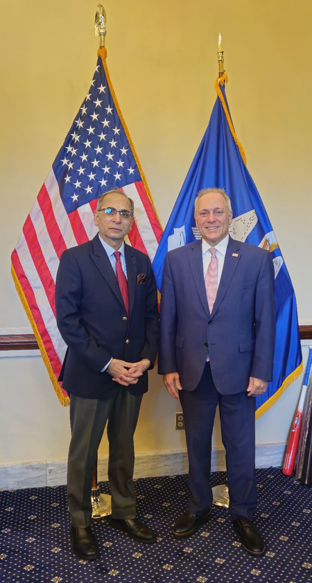 Indian envoy meets Republican Majority leader, discusses ‘positive developments’ in ties
