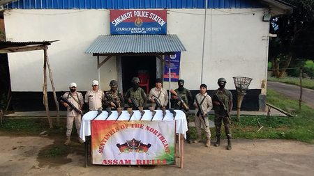 Assam Rifles seizes cache of illegal arms in Manipur