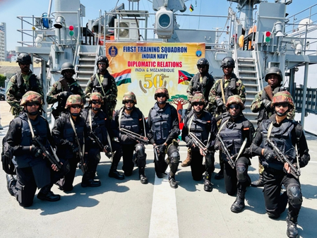 4-day visit of Indian Navy's First Training Squadron boosts ties with Mozambique