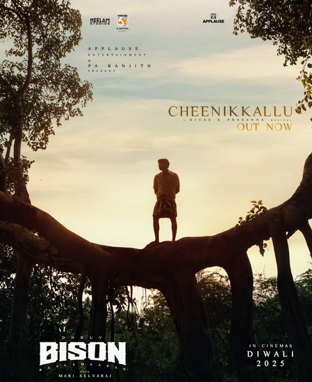 Soothing lullaby 'Cheenikkallu' from Dhruv Vikram's gripping sports drama 'Bison Kaalamaadan' released
