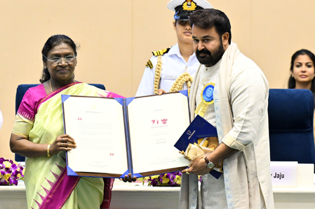 राष्ट्रपति ने 'दादासाहब फाल्के' अवॉर्ड मिलने पर मोहनलाल को दी बधाई, बताया- 'कंप्लीट एक्टर'