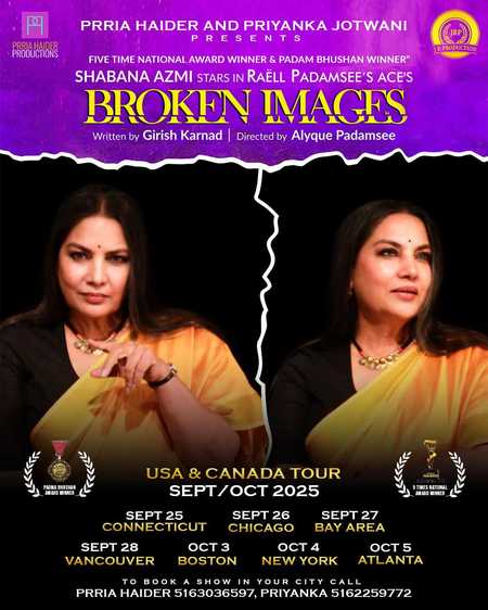 Shabana Azmi to tour North America with ‘Broken Images’ written by legendary Girish Karnad