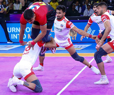 PKL 12: UP Yoddhas hold nerve to triumph over Bengaluru Bulls in thrilling tie-breaker