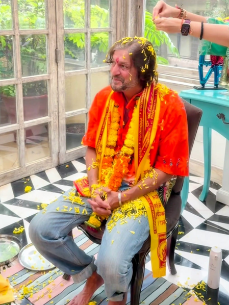 Chunky Panday showered with flower petals as he turns 63