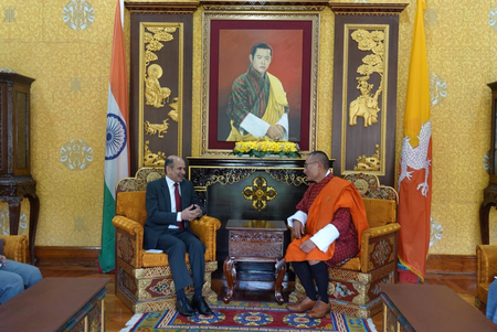 Indian envoy calls on Bhutan PM, appreciates support for strengthening ties