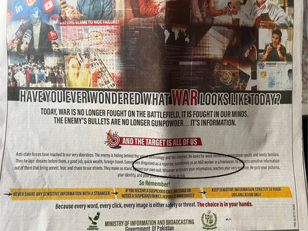 <div>Rights groups slam Pakistan govt for 'deeply irresponsible' smear campaign against media, NGOs</div>