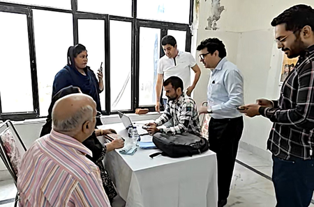 Mega health camp in J&K's Rajouri helps elderly get Ayushman Vaya Vandana cards