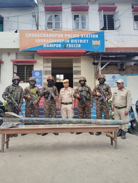 Manipur: 9-foot-long country-made rocket recovered, three militants held