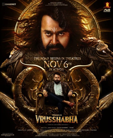 Mohanlal's 'Vrusshabha' to now hit screens on November 6 Mohanlal's 'Vrusshabha' to now hit screens on November 6