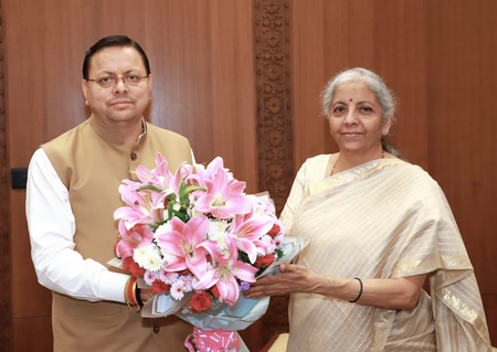 Uttarakhand CM Dhami meets FM Sitharaman, seeks support for key infrastructure projects