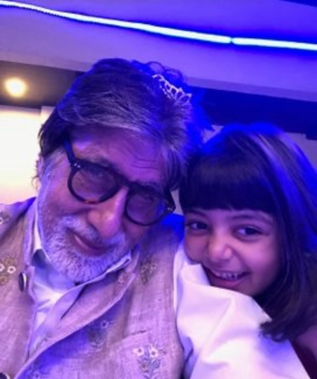 Aishwarya Rai Bachchan wishes father-in-law Amitabh Bachchan on her daughter's behalf