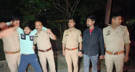 गाजियाबाद: पुलिस और बदमाशों के बीच मुठभेड़, दो गिरफ्तार
