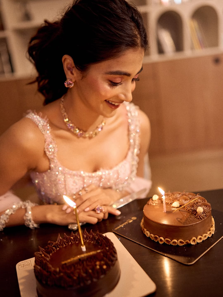 Pooja Hegde's birthday celebration begins with a 'little bit of work & a whole lotta love'