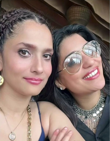 Ankita Lokhande surprises BFF Neha Swami on her birthday with a flower garland Ankita Lokhande surprises BFF Neha Swami on her birthday with a flower garland