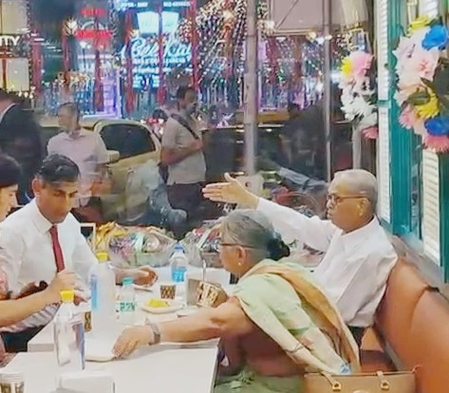 ऋषि सुनक ने दिल्ली के बंगाली मार्केट में ससुराल वालों के साथ मिठाई का आनंद लिया