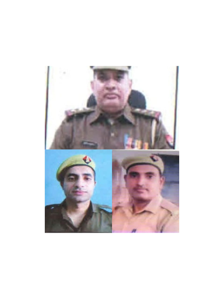 अदम्य साहस और बलिदान के प्रतीक बने शहीद निरीक्षक सुनील, मुख्य आरक्षी दुर्गेश और आरक्षी सौरभ
