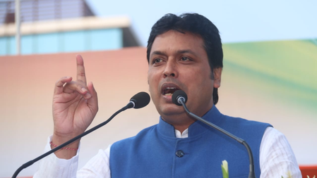 त्रिपुरा भाजपा सांसद बिप्लब देब का टीएमसी प्रमुख पर हमला, अपने नाम के अर्थ को बदनाम कर रहीं ममता त्रिपुरा भाजपा सांसद बिप्लब देब का टीएमसी प्रमुख पर हमला, अपने नाम के अर्थ को बदनाम कर रहीं ममता
