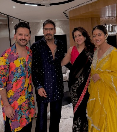 Vatsal Seth, Ishita Dutta celebrate Diwali with on-screen father Ajay Devgn, Kajol and family Vatsal Seth, Ishita Dutta celebrate Diwali with on-screen father Ajay Devgn, Kajol and family