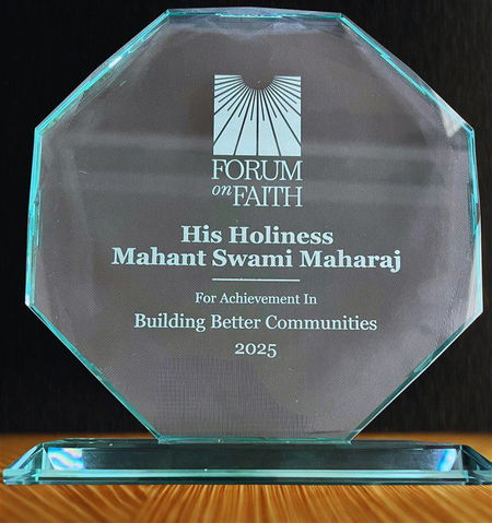 BAPS chief Mahant Swami Maharaj honoured for building better communities worldwide BAPS chief Mahant Swami Maharaj honoured for building better communities worldwide