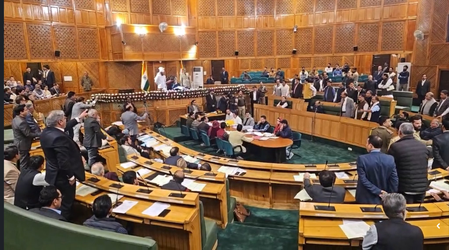 Uproar in J&K Assembly over RS cross-voting, MLA’s detention