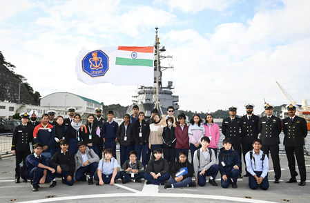 INS Sahyadri hosts schoolchildren in Japan, showcasing India’s maritime heritage INS Sahyadri hosts schoolchildren in Japan, showcasing India’s maritime heritage