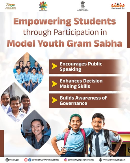 First-of-its-kind 'Model Youth Gram Sabha' to be held on Oct 30: Govt First-of-its-kind 'Model Youth Gram Sabha' to be held on Oct 30: Govt
