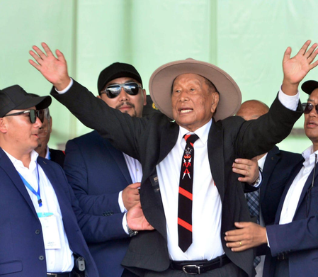 Thousands give rousing welcome to NSCN-IM chief Muivah in Manipur's Senapati district