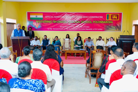 India hands over multi-ethnic trilingual school to Lankan government India hands over multi-ethnic trilingual school to Lankan government